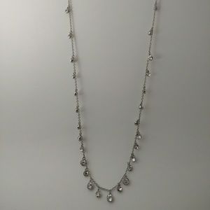 INC Silver Drippy Long Necklace
